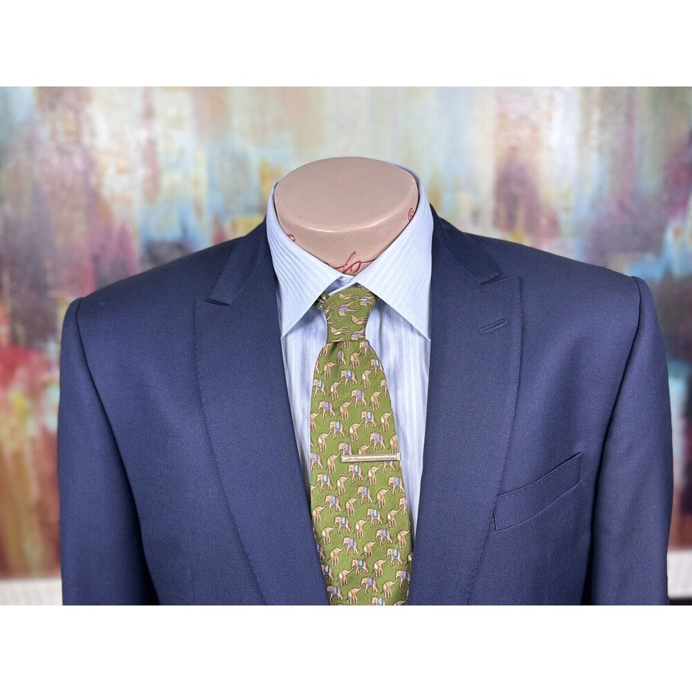 Mr. Start Mens NWOT Shoreditch Navy Blazer 40L  Custom MSRP $2230 - Picture 3 of 15